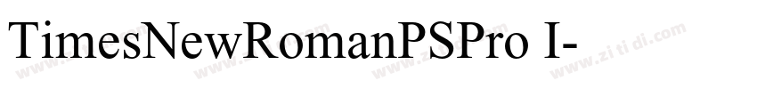 TimesNewRomanPSPro I字体转换